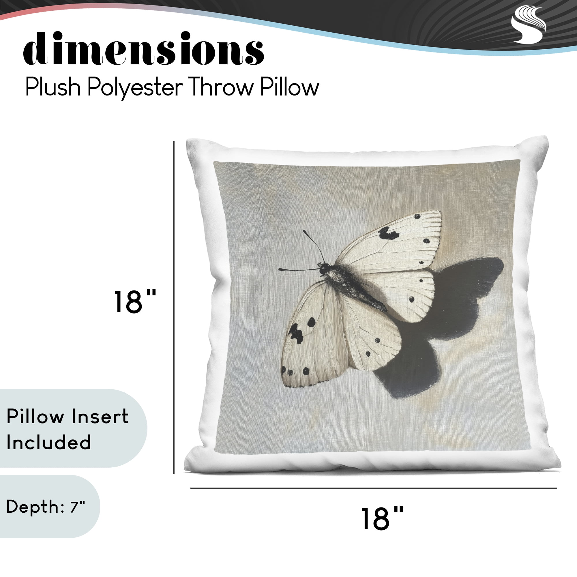 Stupell Industries Velvet's Butterfly Wings Decorative Printed Throw Pillow, design by Svetlana Aleynikova
