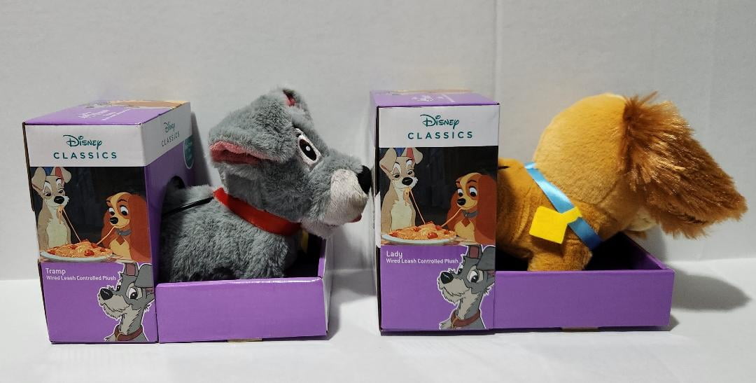 Lady and the Tramp ぬいぐるみセット Disney Lady & The Tramp Tramp Wire Leash Controlled Plush