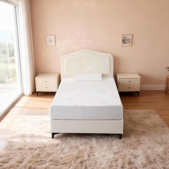 CHIUSNOOZE 8 inch Twin XL Mattress, Medium Firm, Breathable Bamboo Cover, Pressure Relief, Fiberglass Free