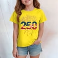 thumbnail image 2 of CAICJ98 Vintage 250 Years American 1776-2026 250th Birthday USA Boy Girl Tshirt (Yellow,13-14 Years), 2 of 5