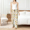 thumbnail image 2 of Haiem Bee and Flowers Women's Pajama Pants Ultra Lightweight Pjs Bottoms Sleepwear Bottom Pants With Pocket Drawstring-Large, 2 of 7