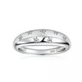 thumbnail image 2 of K-KED Dome Star Moissanite Ring for Women 925 Sterling Silver Statement Ring Size 5-10, 2 of 9