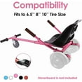 thumbnail image 3 of Hoverboard Seat Attachment for Kids & Adults, Hoverboard Go Kart Attachments Fits Self Balancing Scooter, Hoverboard Accessories with Adjustable Frame, Transforming into Go Kart, 3 of 11