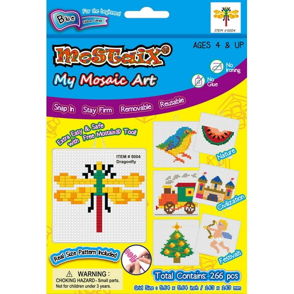 Mostaix Blue Series Block Tile Puzzle - Dragonfly (266 pieces)