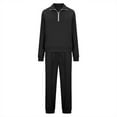 thumbnail image 6 of BXINGOHAI Women's 2 Piece Tracksuit Fall Outfits 2024 Long Sleeve Half Zip Sweatshirt Sweatpants Lounge Set Sweatsuits Black,XXL, 6 of 6