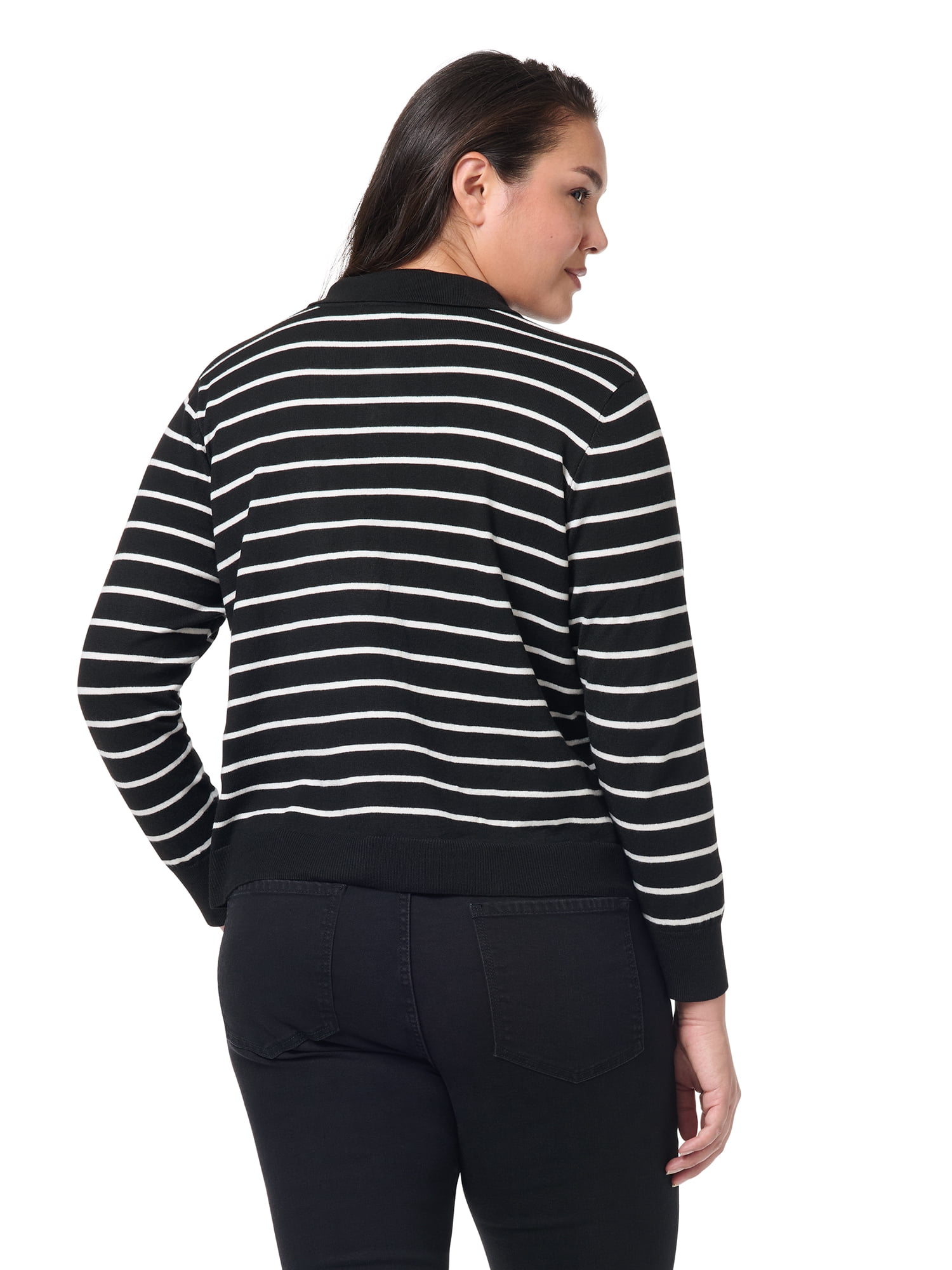 Gloria Vanderbilt Swan Series Women's Plus Polo Sweater, Sizes 0X-4X