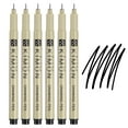 thumbnail image 1 of Fineliner Pens, 0.3mm Fine Points Drawing Pen for Sketching, Pack of 6, 1 of 6