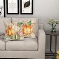 thumbnail image 6 of Fall Throw Pillow Covers 20x20 Inch Watercolor Pumpkins Thanksgiving Harvest Buffalo Plaid Checked Leaves Decorative Pillow Cases Farmhouse Autumn Pillow Covers Set of 2 For Home, 6 of 6