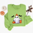 thumbnail image 5 of DIOAZUD Womens Halloween Sweatshirts Plus Size Ghost Graphic Pullovers Fall Classic Round Neck Long Sleeve Sweater Tops Halloween Costumes, 5 of 5