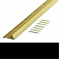 79137 72 x 1.38 in. Satin Brass Fluted Carpet Gripper With Teeth A808