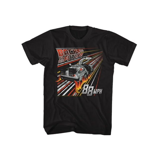 Back To The Future Fantasy ScyFy Movie Streak To The Future Blk Adult TShirt Tee