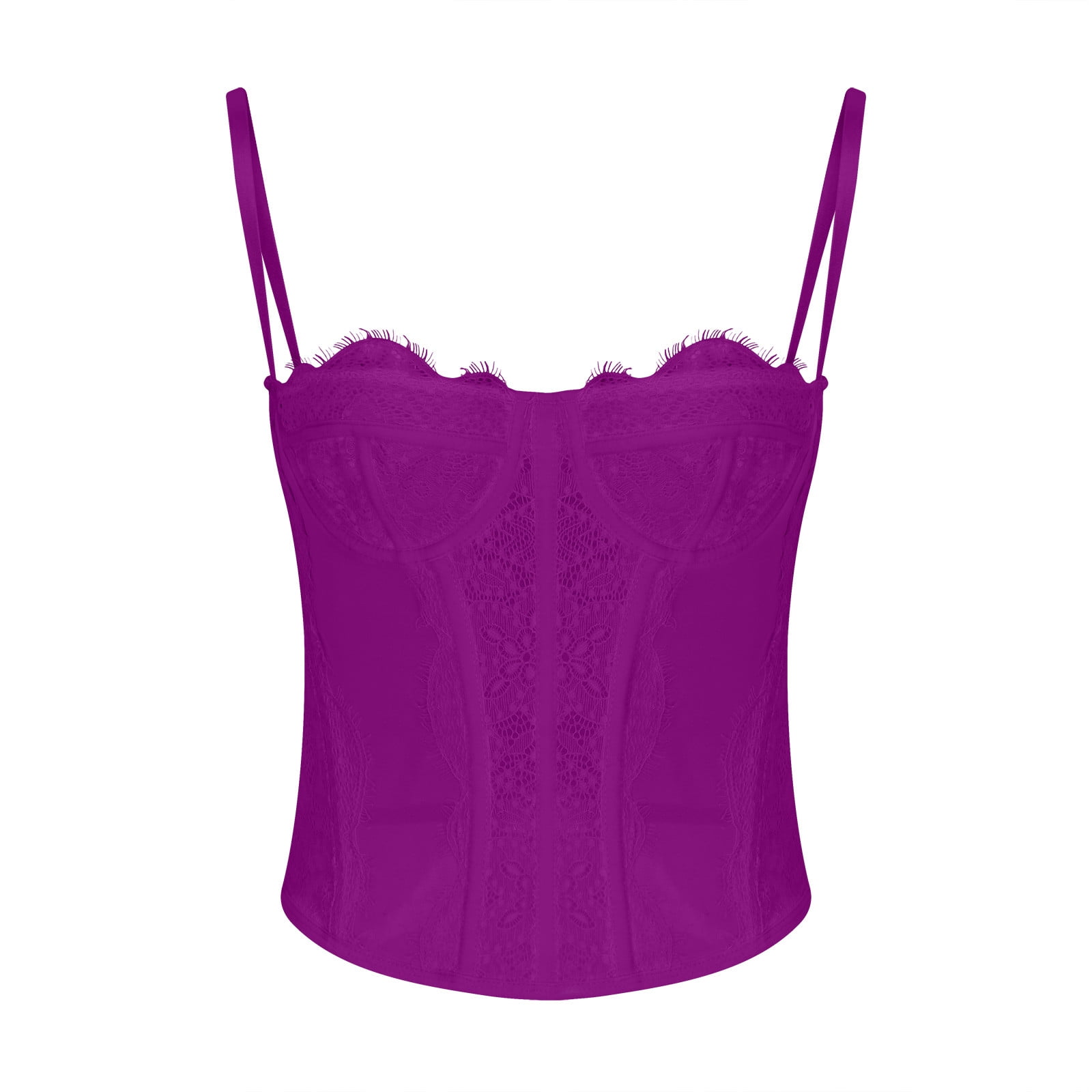 Wyongtao Lace Corset Top Bustier Tops for Women Spaghetti