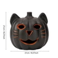 thumbnail image 2 of Halloween Black Cat Pumpkin Light – 8.3" LED Glowing Jack-O’-Lantern Cat Figurine, Spooky Tabletop Lamp for Indoor Outdoor Halloween Party, Haunted House, Porch & Home Décor, 2 of 5