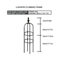 thumbnail image 2 of Plant Vine Rack Climbing Frame Obelisk Trellis Set Gardening Tools Household Spliced Steel Black Garden Tower Support, 2 of 5