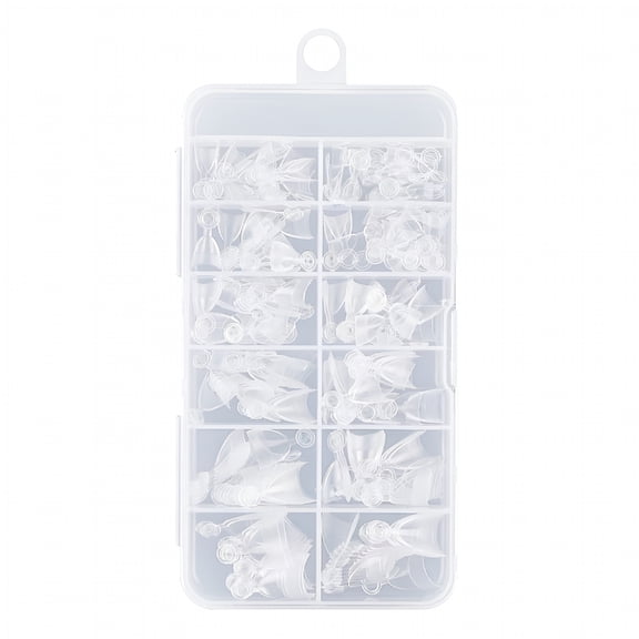 RAGUPEL 240 Pcs Almond Half Cover Tips Clear Nail Tips Soft Gels Tips for Nail Salons