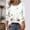 003 White, variant on Womens Fall Fashion 2025 3/4 Sleeve With Smocked Cuffs Dressy Print Casual Blouses Outfits Beach Vacation Plus Size Clothes