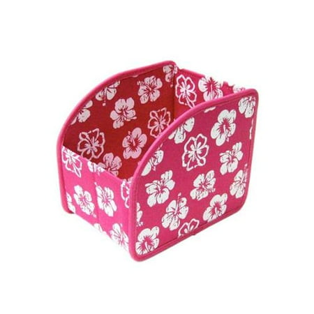 Neatnix SCSM-48 Stuff Cubby - Small - Tropical Flower Hot Pink with White