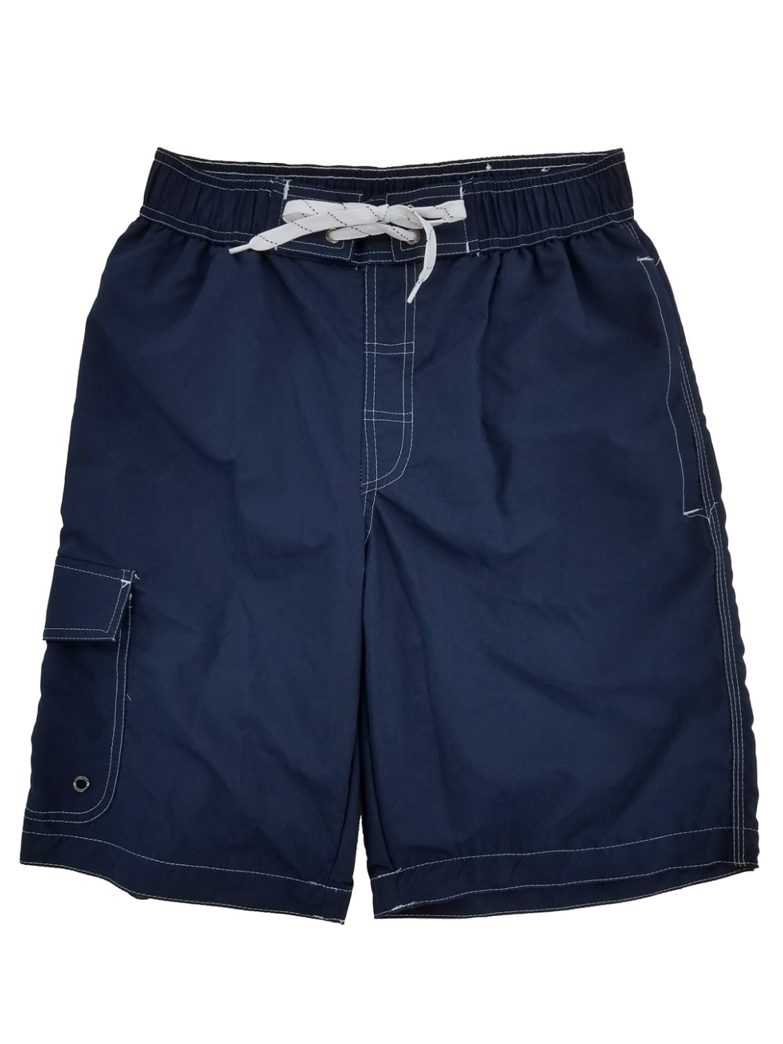 Mens Blue Lighting Popular Quick Dry Swim Trunks Elastic Drawstring Cargo Shorts with Pocket