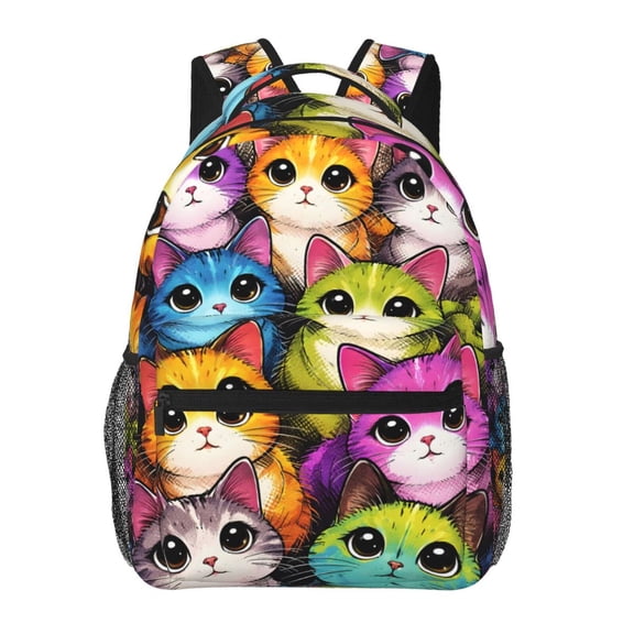 Cat Art Cute Pop Kitty Backpack Lightweight Rucksack Travel Bag for Men and Women