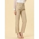 thumbnail image 2 of Pantalones a cuadros casuales Allegra K para Mujer Beige caqui claro S, 2 of 5