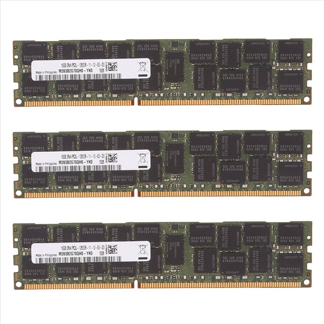 3X DDR3 16GB 1600Mhz RECC Ram PC3-12800 Memoria 240Pin 2RX4 1.35V REG ECC Memoria RAM para Placa Base X79 X58