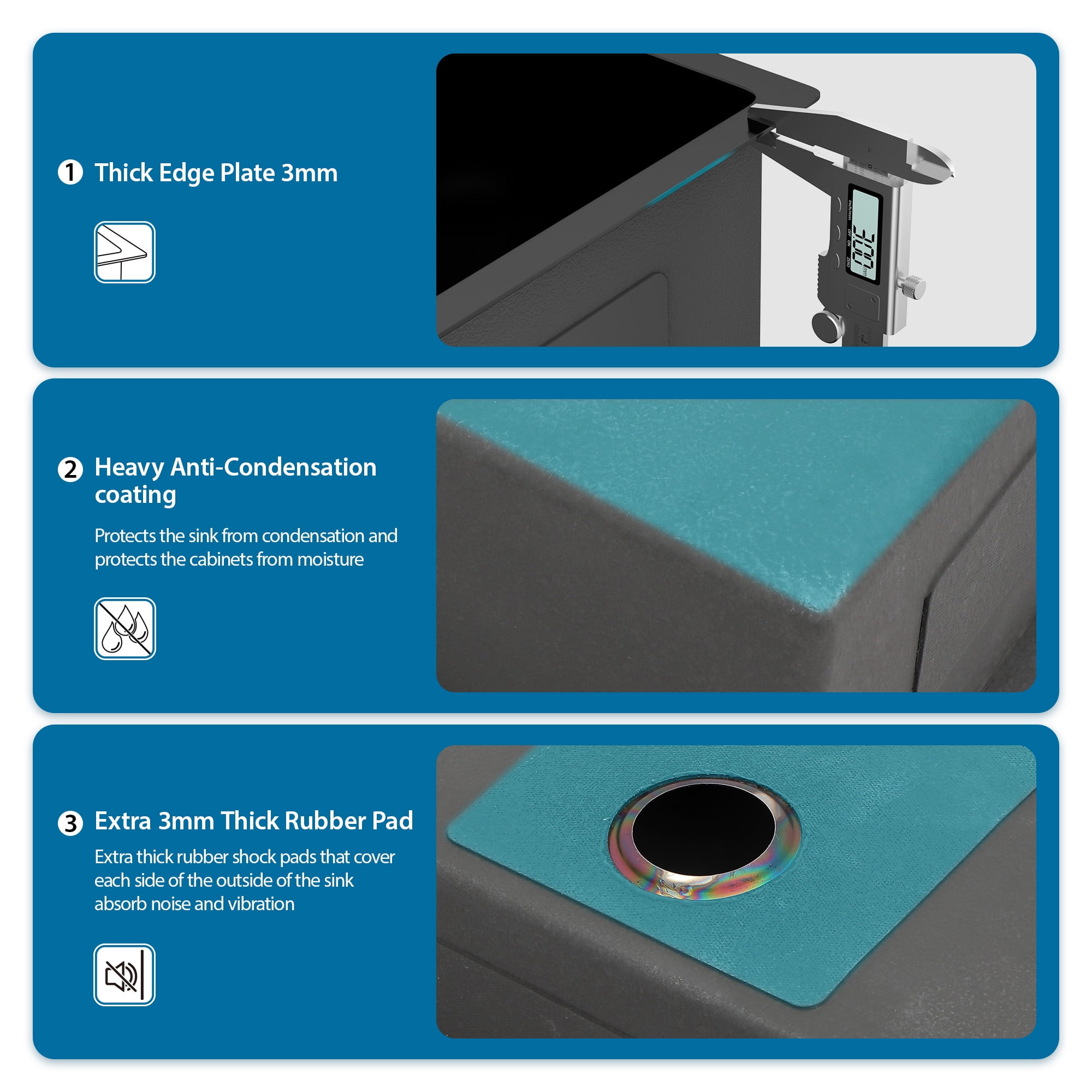 Acpouw 33"x19"x9" Gunmetal Black Undermount Kitchen Sink 16 Gauge Single Bowl with Drain Assembly