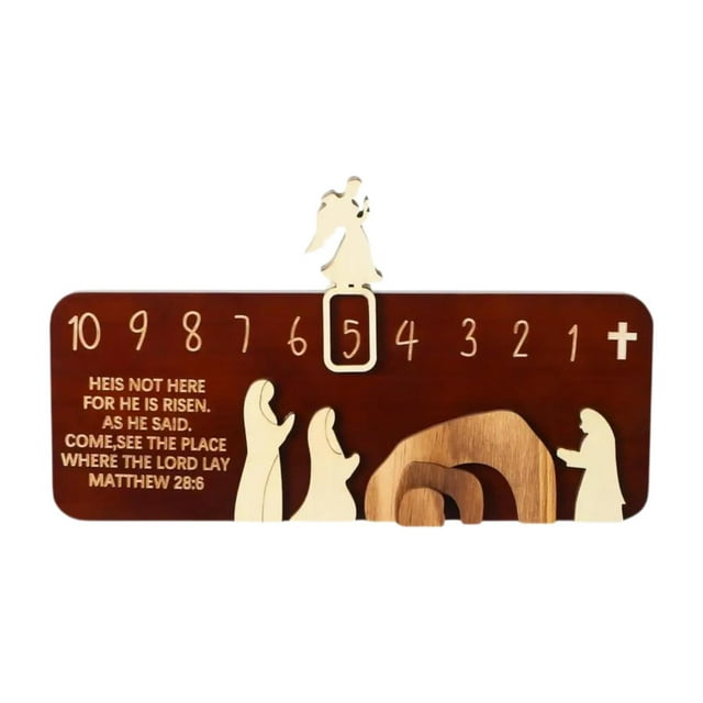 Escena de resurrección de la tumba de la Pascua de mesa resistente decoración decorativa de Pascua conveniente para la oficina de celebraciones