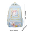 thumbnail image 2 of School Backpack with Transparent Compartment, Lightweight Spacious Backpack, Multi-Layer Loptop Backpack for Travel Shopping, Blue, 2 of 10
