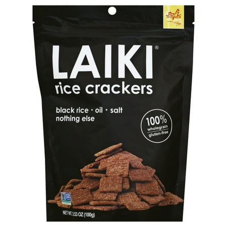 Grains of Health Laiki Black Rice Crackers, 3.53