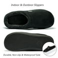 thumbnail image 4 of Needbo Men's Slippers Memory Foam Suede Plush Shearling Lined Warm Winter Indoor Outdoor Clog Bedroom House Slippers Slip on Shoes Black, Size 8-8.5, 4 of 6