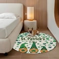 thumbnail image 3 of St Patricks Day Round Rug 3ft Washable Circle Entryway Rugs Non Slip Green Shamrock Spring Watercolor Gnomes Beige Area Rug Indoor Floor Carpet for Bedroom Kitchen Living Room Home Office Dining Room, 3 of 8
