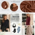 thumbnail image 6 of SUNBS Long Sleeve Shirts for Women Crewneck Casual Fashion Blouses Knitted Tunic Tops, 6 of 7
