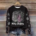 thumbnail image 4 of Wancir Merry Christmas Sweatshirt For Women Plaid Pink Christmas Tree Cute Blouse Xmas Farm Holiday Pullover Tops, 4 of 4