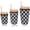Black Checkered Bows, variant on Reusable 3-Pack Iced Coffee Cup Sleeve, Insulated Neoprene, Beverage Holder for Iced Coffee, Durable Drink Sleeve for Cold Beverages, Pink Bows