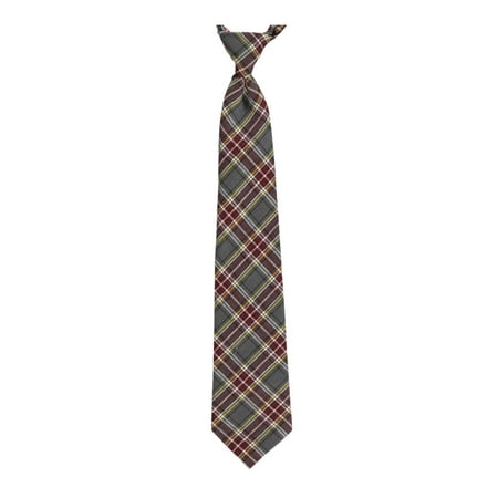 

Cookie s Adjustable Banded Necktie with Clip - gray/burgundy/gold/white *plaid #43* 12