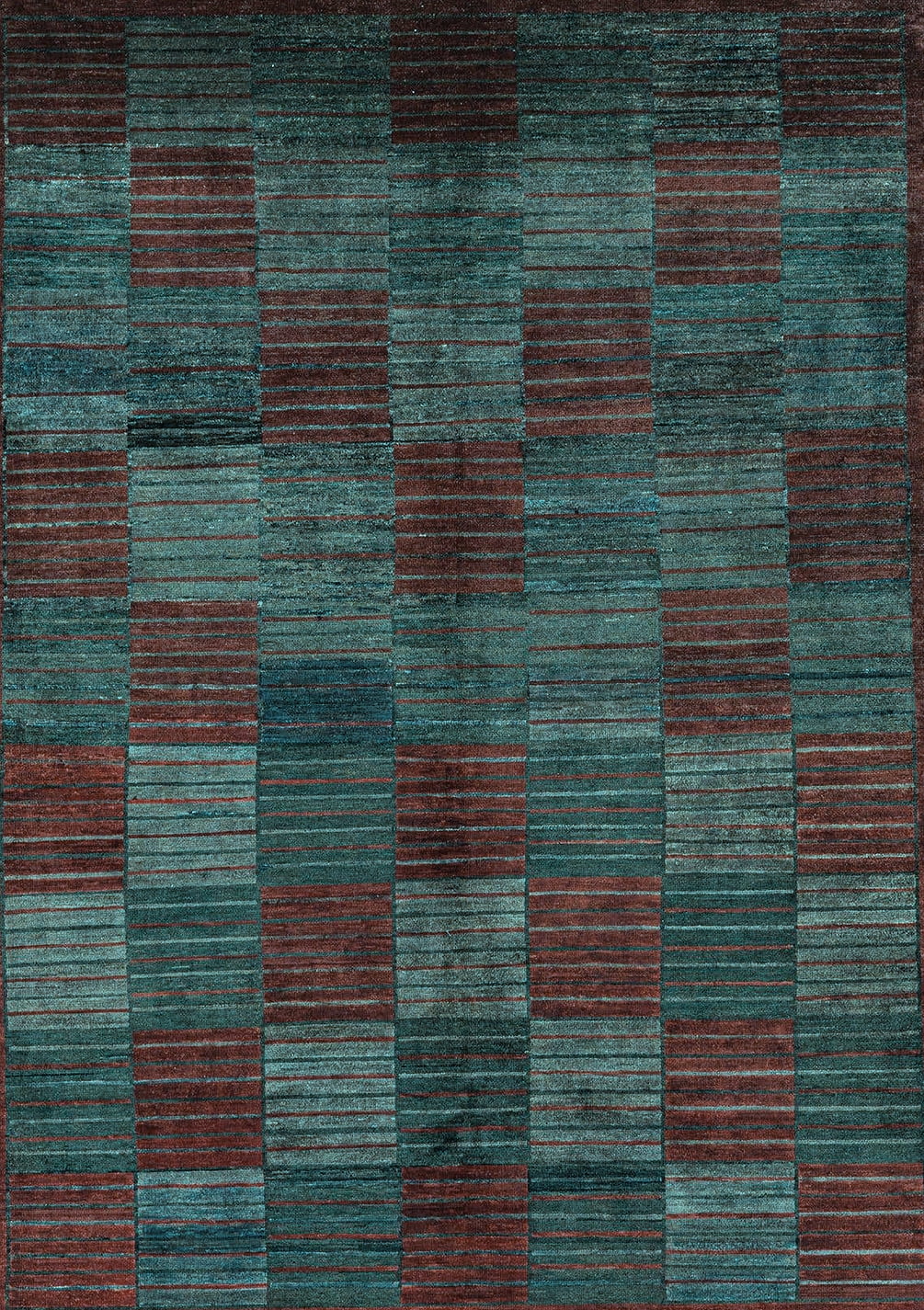Ahgly Company Indoor Rectangle Checkered Light Blue Modern Area Rugs, 2 ...