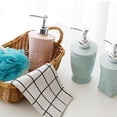 thumbnail image 2 of LEFU for Elegant Marble-Design Soap Dispenser Pump Bottle 400ml Capacity for Lotion Shampoo Makeup Liquid Hand Emulsion European-Style 3D Carving Pattern Blue, 2 of 9