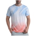 thumbnail image 2 of Yaoyar Men's Cooling Ice Silk Running Shirts Quick Dry Short Sleeve Athletic Gym T-Shirts Gradient Round Neck Tshirt, 2 of 5