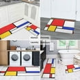 thumbnail image 6 of 2 Piece Red Geometric Rug Kitchen Rug Set, Decor Kitchen Rugs, Absorbent Non-Slip Washable Floor Mats, Home Indoor Runner Rugs 17"x47"+17"x30", 6 of 7