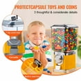 thumbnail image 5 of Gumball Machine for Kids, 17" Candy Dispenser, Coin Operated, PC Bubble Gum Machine for Home, Game Rooms & Toy Stores - Yellow, 5 of 6