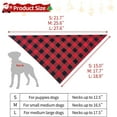 thumbnail image 6 of Christmas Dog Bandana Flannel Buffalo Plaid Dog Scarfs 2 Pack,Dog Christmas Bandanas for Pet Apparel Accessories,Seasonal Bandanas for Dogs Neutral Holiday Small/Medium/Large(S,Red+Green), 6 of 6