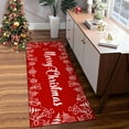thumbnail image 3 of BERTHMEER 2'x5' Christmas Runner Rugs Indoor Doormat for Hallway Kitchen Bathroom Living Room Entryway Laundry Room Red Washable Rugs Non-slip Holiday Decor Throw Rugs, 3 of 6