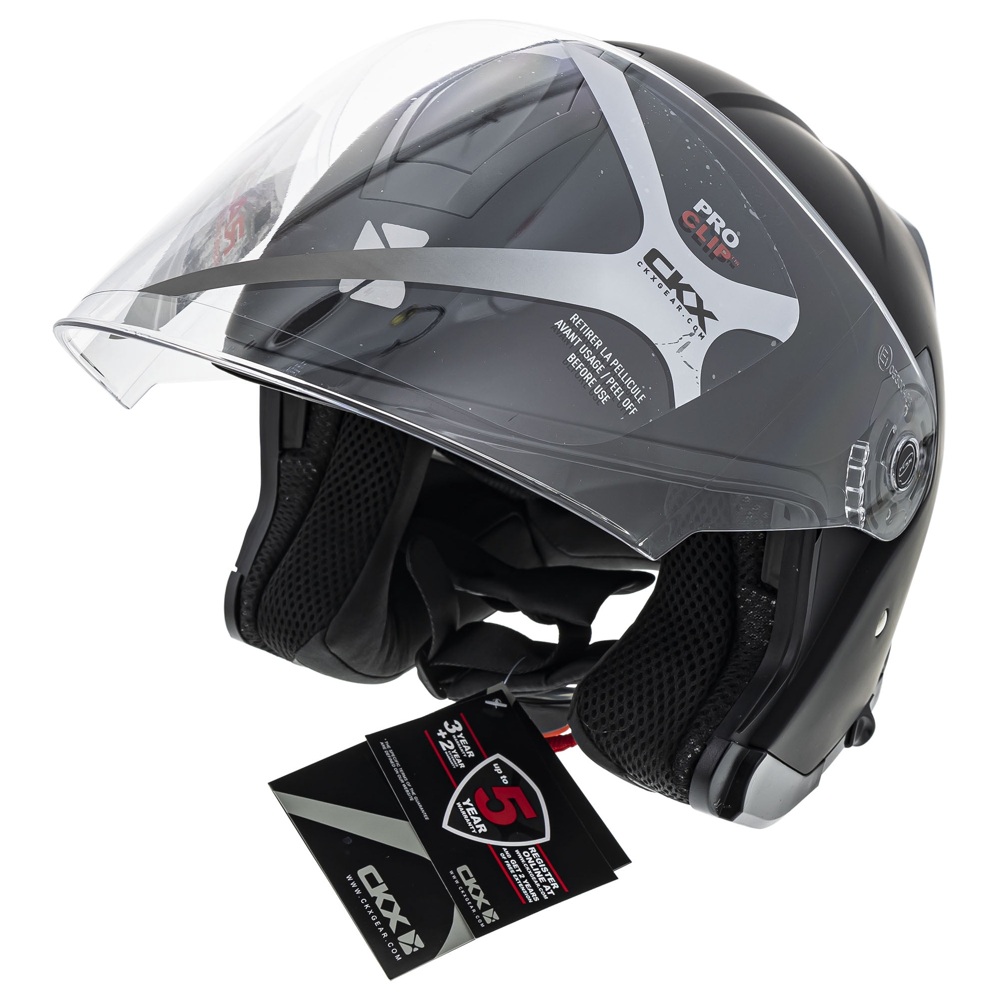 CKX Razor Open Motorcycle Helmet Matte Black 505114