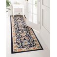 thumbnail image 3 of Rugs.com Yasmin Collection Rug – 8 Ft Runner Navy Blue Medium Rug Perfect for Hallways, Entryways, 3 of 5