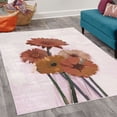 thumbnail image 2 of Gerber Daisy Decorative Rug, Posy of Spring Flowers Oil Painting Impressionist Still Life Pattern, Quality Carpet for Bedroom Dorm and Living Room, 6 Sizes, Cinnamon Rose, by Ambesonne, 2 of 4