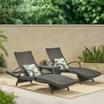 thumbnail image 7 of Anthony Outdoor 3 Piece Wicker Armed Chaise Lounge Set with Lounge Table, Multibrown, 7 of 7