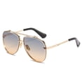 thumbnail image 5 of 5 uds gafas de sol Steampunk para hombres polarizadas doble puente Retro gafas de sol redondas gruesas-marco de Metal de diseñador para mujeres y hombres, 5 of 5