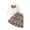 White, variant on HAOTAGS Girls Outfit Sets,Cute Fashion Preppy Style Plaid Long Sleeve Top Shirt Mini Skirt Two Piece Sets White Size 3T