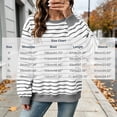 thumbnail image 4 of Women's Oversized Striped Sweatshirt Fleece Long Sleeve Color Block Crew Neck Shirt Loose Soft Casual Pullover Top Gray L, 4 of 10