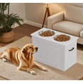thumbnail image 2 of Orthopedic Dog Bed, Elevated Feeder Stand Stainless Steel Bowl Raised Pet Feeding Storage Station with Stainless Steel Bowls Base, White Dog Bed,Mdf Cat Bed, Pet Supplies Pet Beds & Furniture, 2 of 6